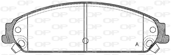 OPEN PARTS Комплект тормозных колодок, дисковый тормоз BPA1128.08